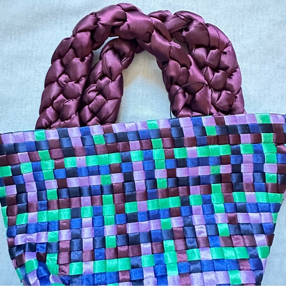 New Zara Small Woven Blue Purse Bag Limited Edition 5601/001/400 - Picture 6 of 10